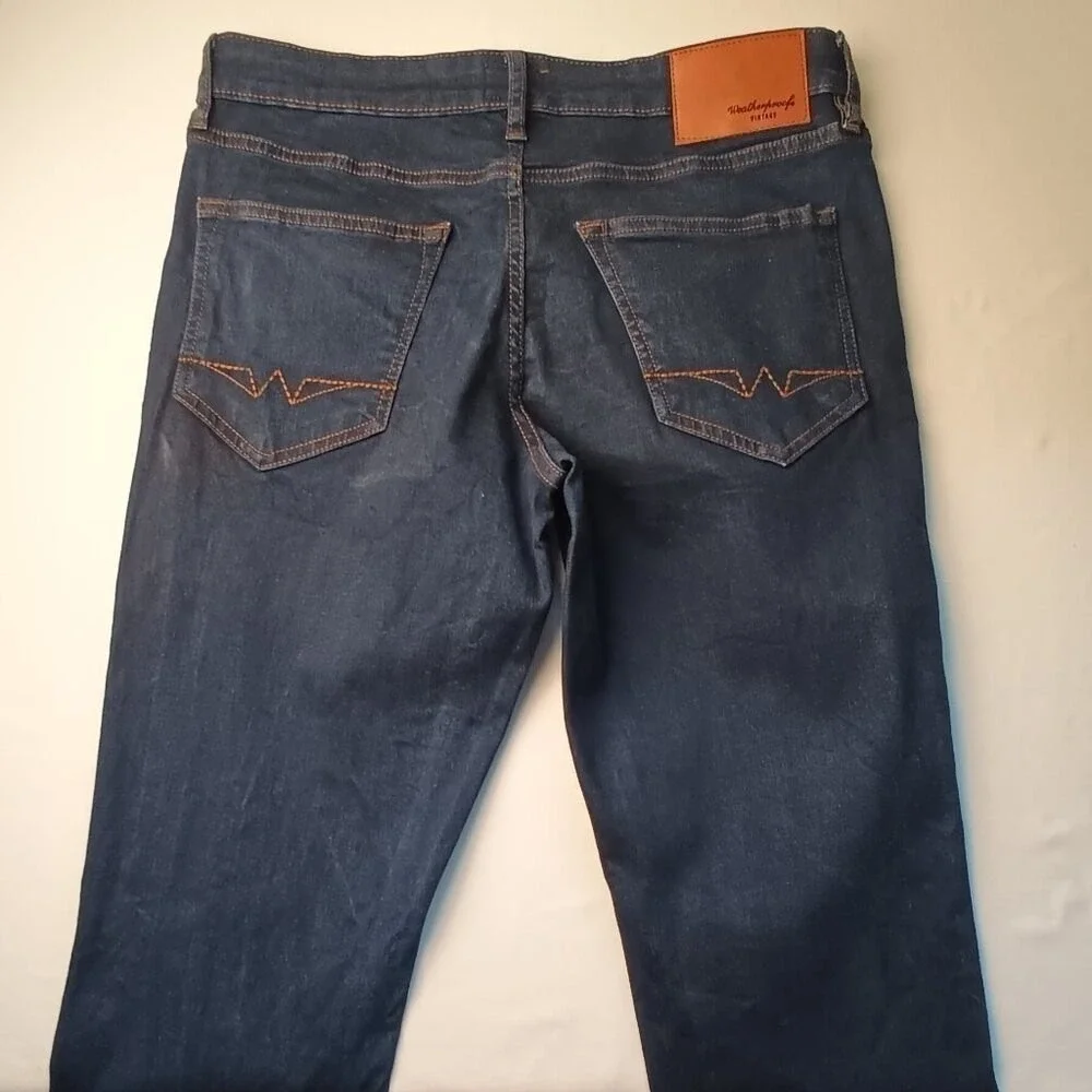 Weatherproof Vintage Mens Slim Fit Jeans Indigo Blue Size 30x32 Stretch Casual